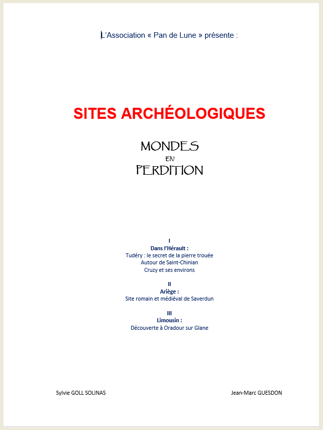 1ere de couverture Sites archéologiques cadrée.